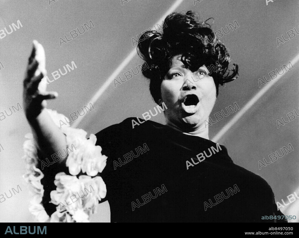 Stockholm 1969-06-02. Amerikanske gospelsångerskan Mahalia Jackson uppträder på Gröna lund . Foto: SvD / TT / kod 12014.