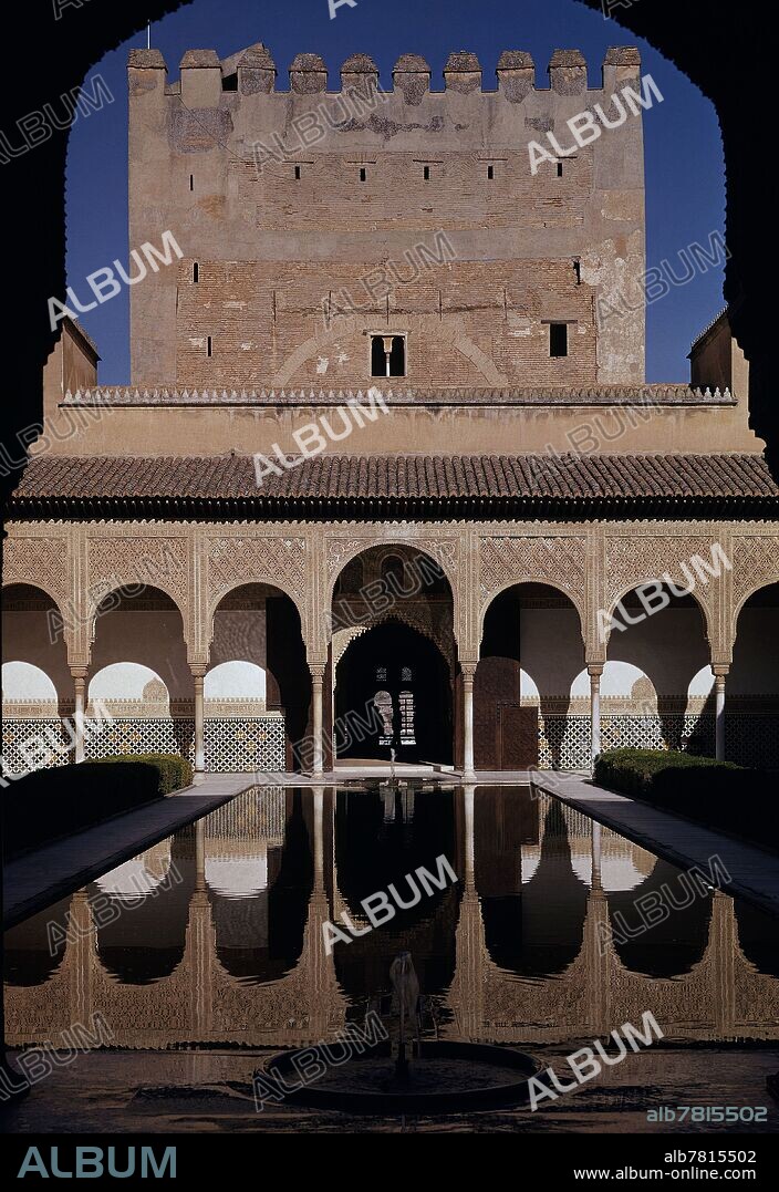 PATIO DE ARRAYANES - TORRE DEL PALACIO - FOTO AÑOS 60.