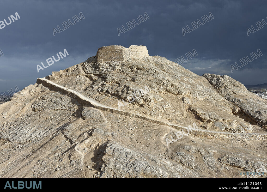 Zoroastrian Tower of Silence on the outskirts of the city, Yazd city, Iran, Middle East.