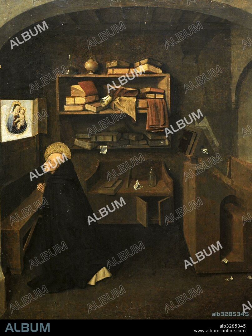 Colantonio, Italian painter active in Naples 1440-1470. Early Renaissance. Live of Saint of Vincent Ferrer. Polyptych, 1456-65.  Museo di Capodimonte. Naples, Italy.