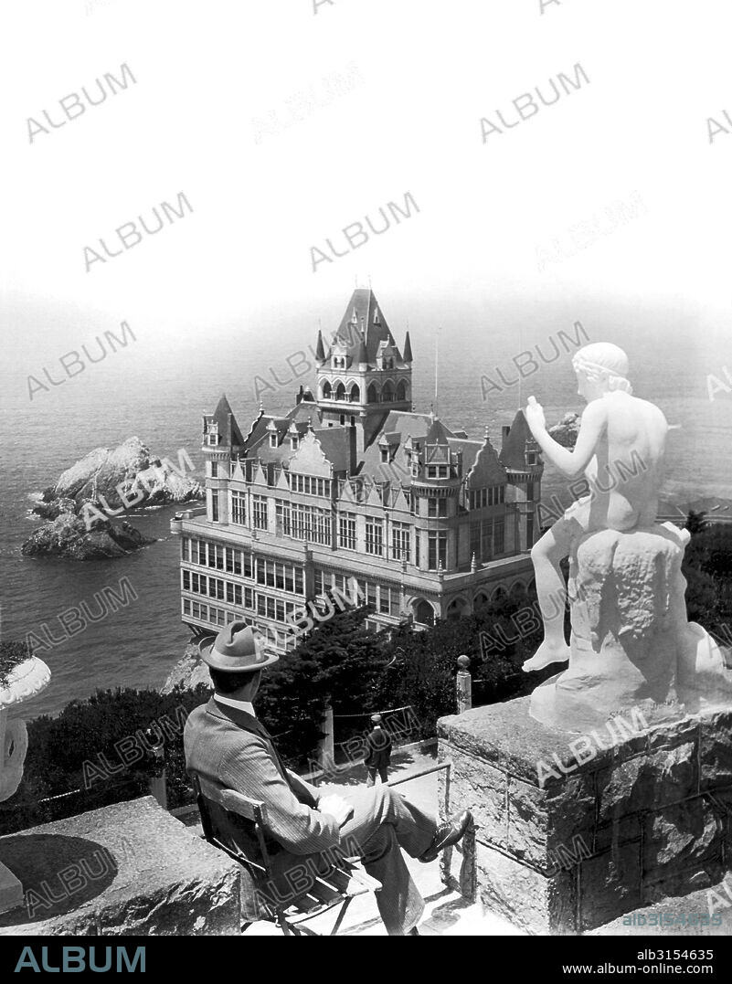 San Francisco, California:Â  c. 1899. The view from Sutro Heights overlooking the third Cliff House, which was built in 1896 by Adolph Sutro. It survived the 1906 earthquake, but then burned down in 1907.