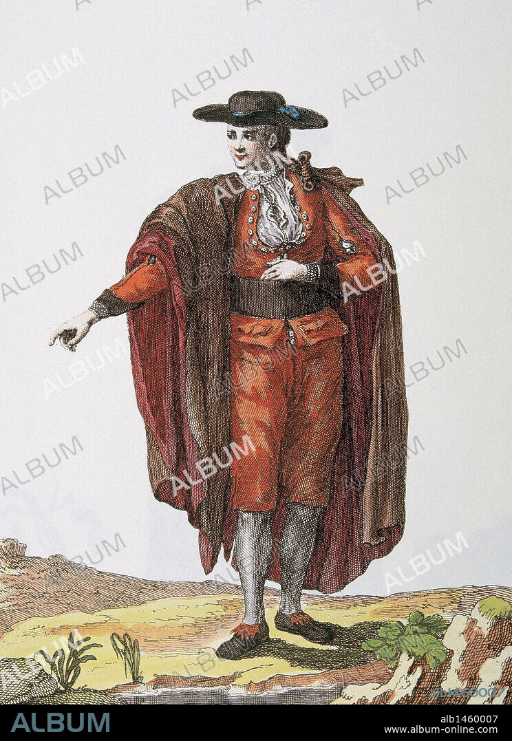 Charro suit. Engraving by Juan de la Cruz. Salamanca. Spain.