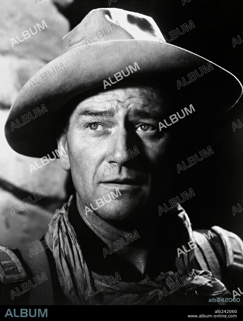 JOHN WAYNE en FORT APACHE, 1948, dirigida por JOHN FORD. Copyright RKO RADIO.