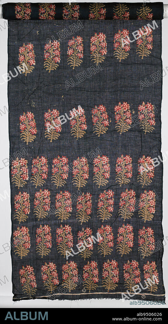 Veil, first half of 20th century, 171 x 30 in. (434.34 x 76.2 cm) (irregular), Cotton; printed, India, 20th century.