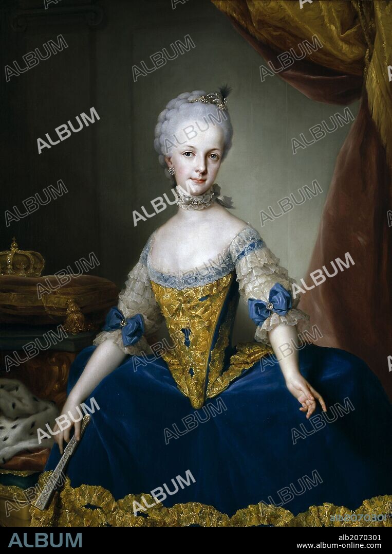 ANTON RAPHAEL MENGS. Anton Rafael Mengs / 'Archduchess Maria Josepha of Austria', ca.  1767, German School, Oil on canvas, 128 cm x 98 cm, P02186.