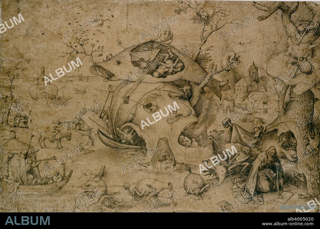 The Temptation of St Anthony, 16th century. Dimensions: height x width: sheet 21.6 x 32.6 cm.