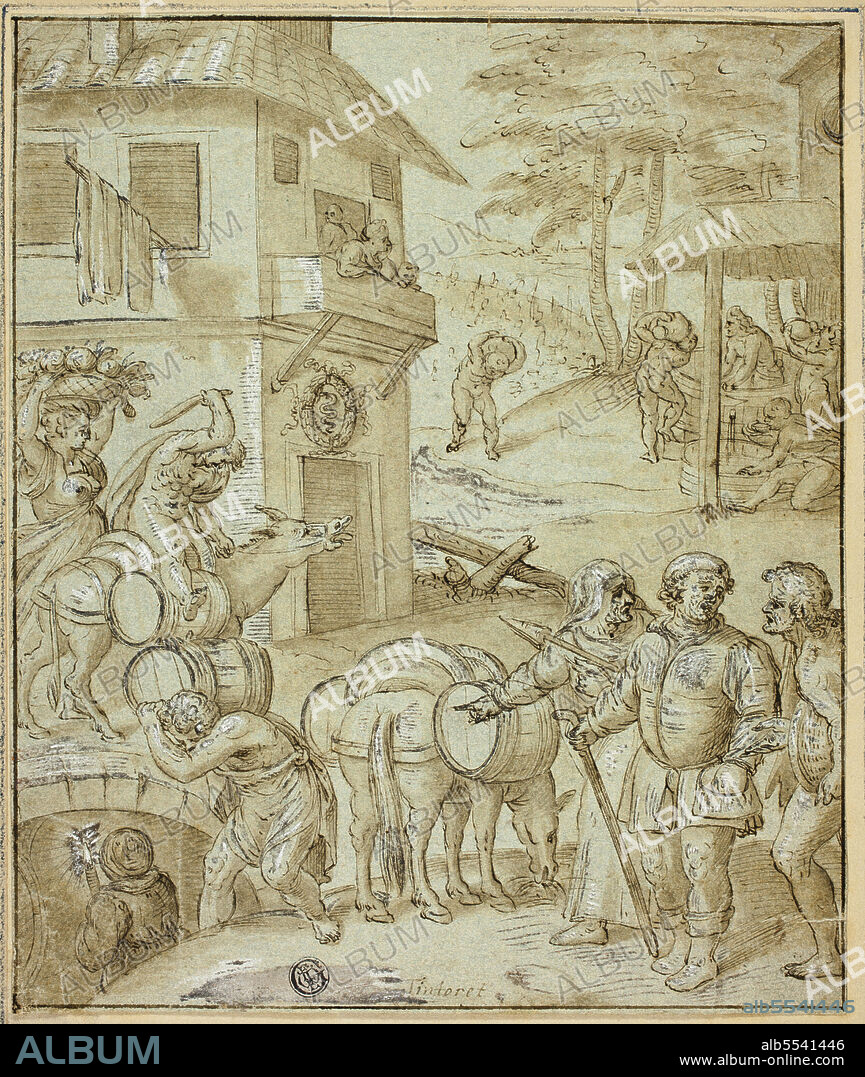 FRANS FLORIS, WILLEM KEY and JACOPO TINTORETTO. Wine Harvest, n.d.