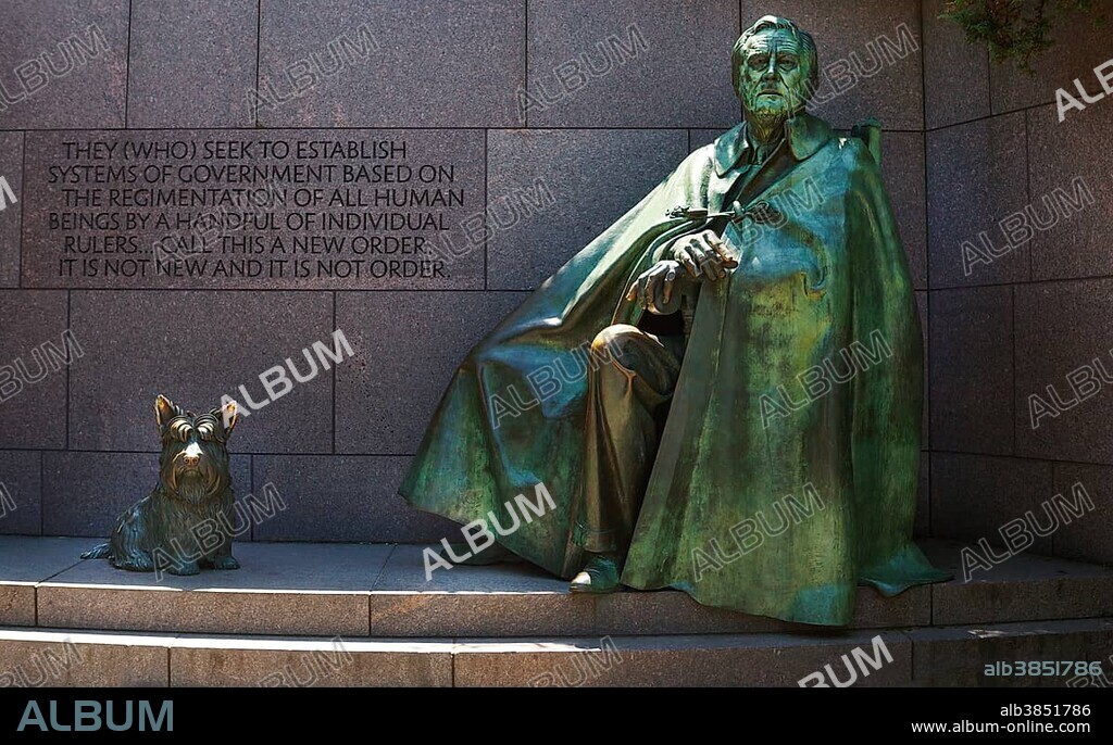 Franklin D. Roosevelt statue, Franklin Delano Roosevelt Memorial, Washington, DC, United States