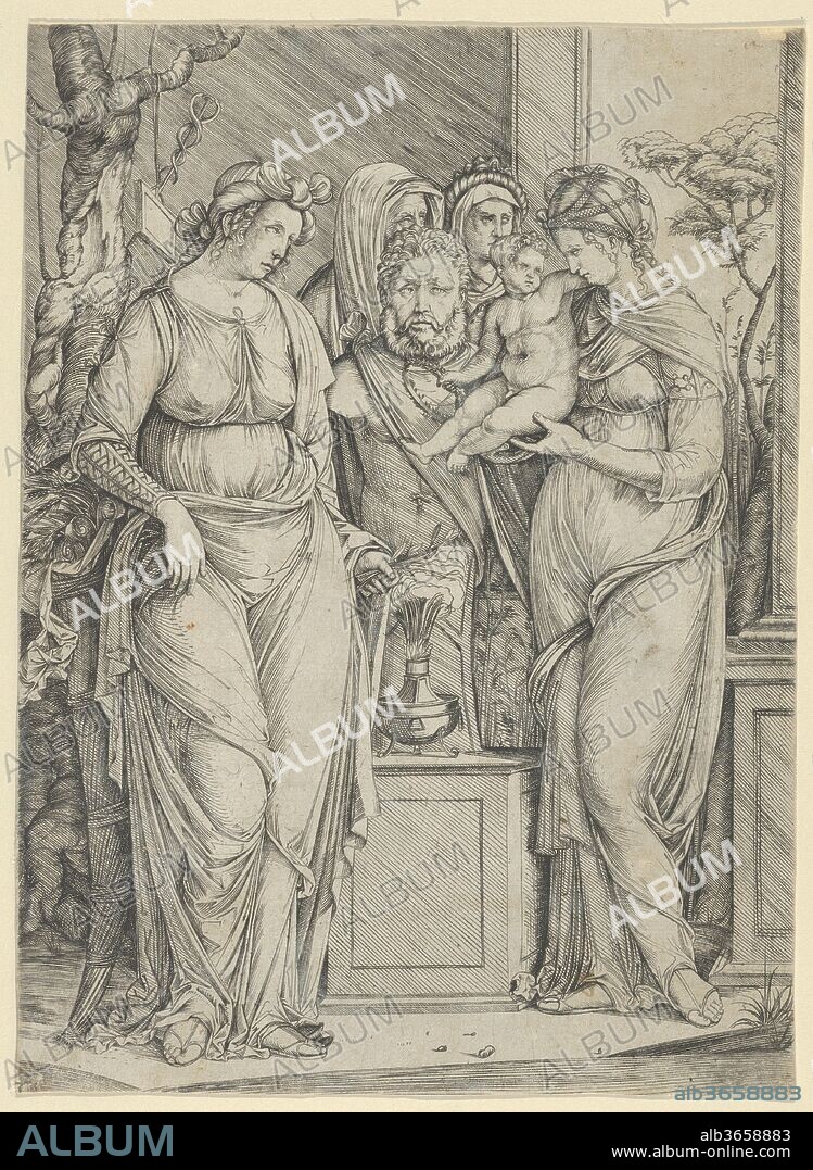 The sacrifice to Priapus (the larger version). Artist: Jacopo de' Barbari (Italian, active Venice by 1497-died by 1516 Mechelen or Brussels). Dimensions: Plate: 9 x 6 9/16 in. (22.8 x 16.6 cm)  trimmed to plate. Date: ca. 1499-1501.