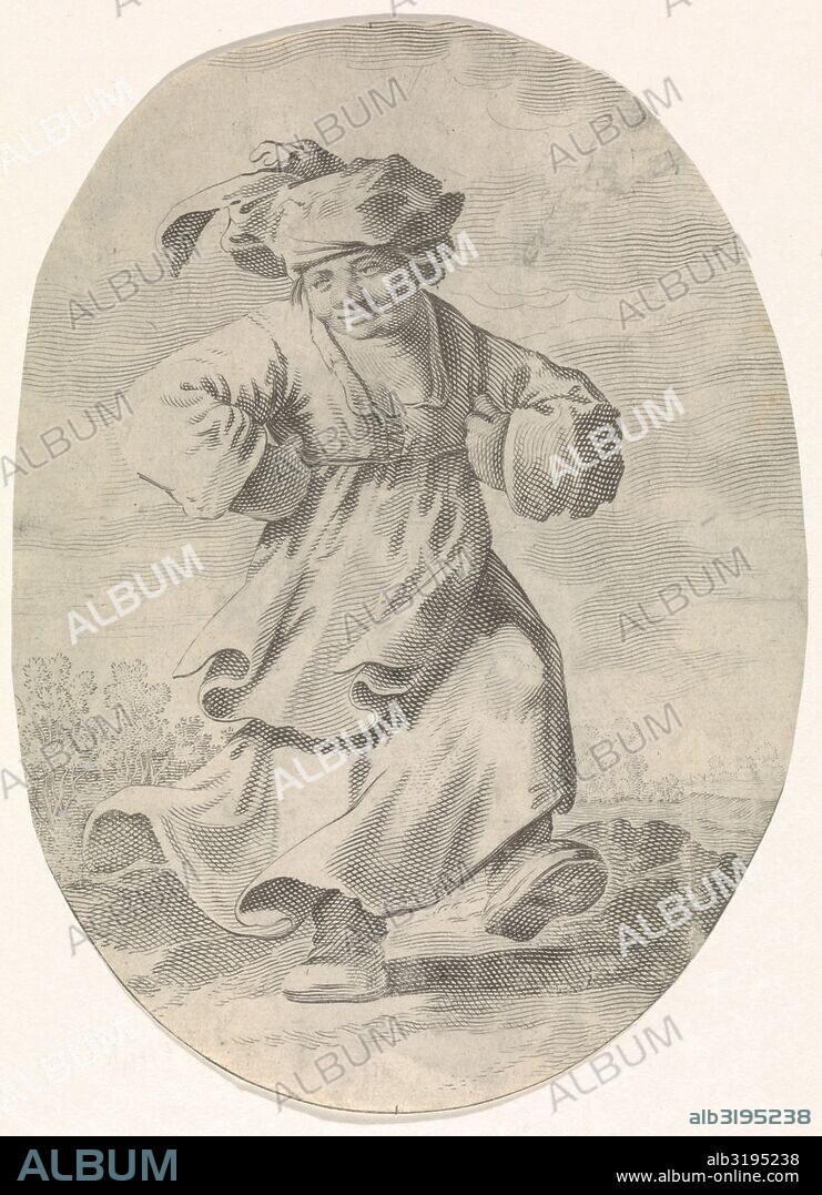 Dancing farmer, Nicolaes van Lijnhoven, Andries Both, 1622 - before 1702.