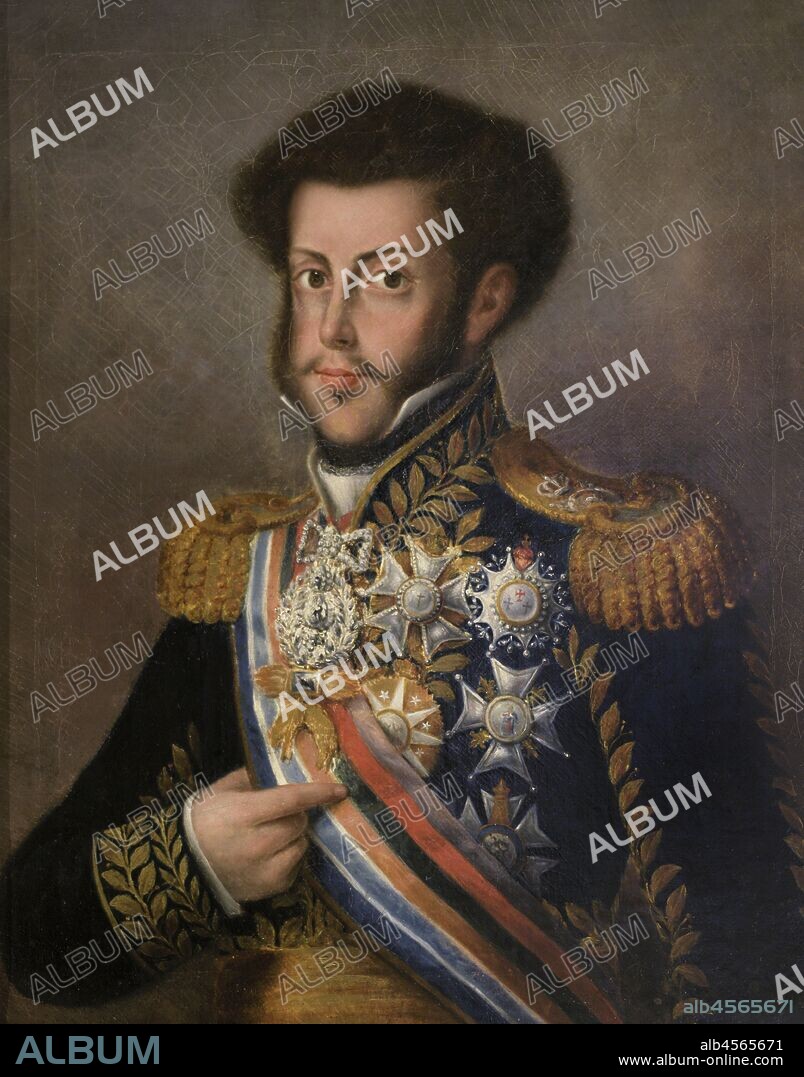 Pedro I de Brasil y IV de Portugal (1798-1834). Emperador de Brasil (1822-1831) y rey de Portugal (1826). Retrato atribuído a Máximo Paulino dos Reis (1778-1865), 1822-1824. Museo de la Misericordia de Porto (Museu da Misericordia do Porto). Oporto (Porto). Portugal.