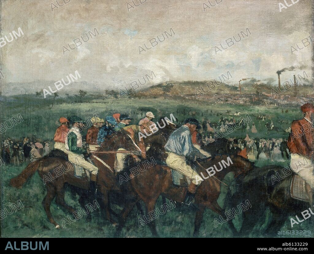 EDGAR DEGAS (1834-1917). CARRERA DE CABALLOS.