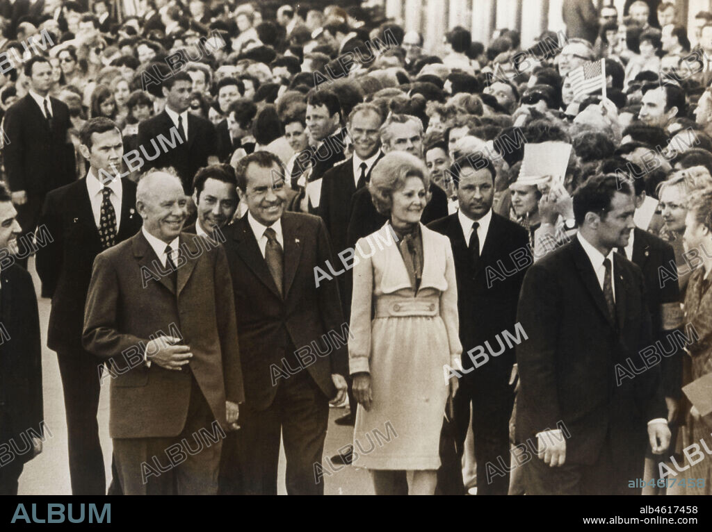 El presidente Richard Milhous Nixon (1913-1994) en el aeropuerto de Moscú. Mayo de 1972. Foto Keystone.