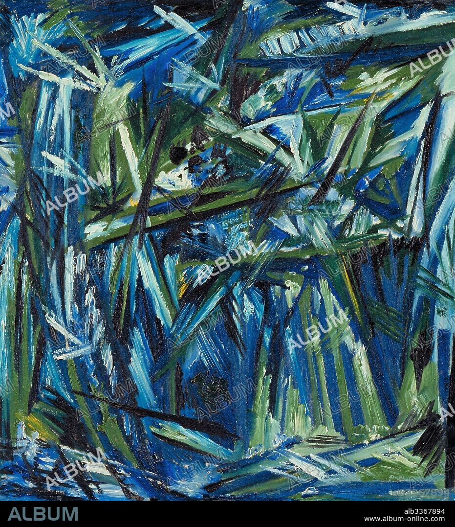 NATALIA SERGEEVNA GONCHAROVA. Rayonism, Blue-Green Forest.