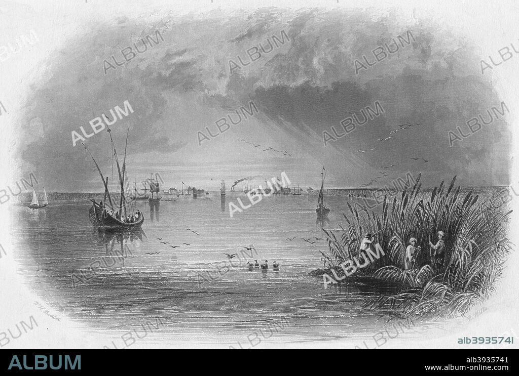 'Sulina, Mouth of the Danube', c1838. After William Henry Bartlett (1809-1854). [James S. Virtue, London, c1838].