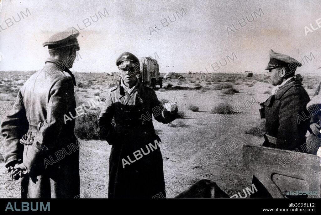 German General Erwin Rommel, Tobruk, Libya, World War II, 1941. Rommel (1891-1944) was one of the foremost German generals of the Second World War. After distinguishing himself in command of the 7th Panzer Division in the invasion of France, he was put in command of the German forces in North Africa, the Afrika Korps, where he gained the nickname 'the Desert Fox'. Rommel was promoted to Field Marshal in 1942, but was unable to prevent the Allies from driving the Germans and Italians out of North Africa. In 1944 he commanded German forces in Normandy opposing the Allies after the D-Day landings, but shortly afterwards agreed to commit suicide after he was linked to the July Plot, the unsuccessful attempt by a group of German Army officers to assassinate Hitler.