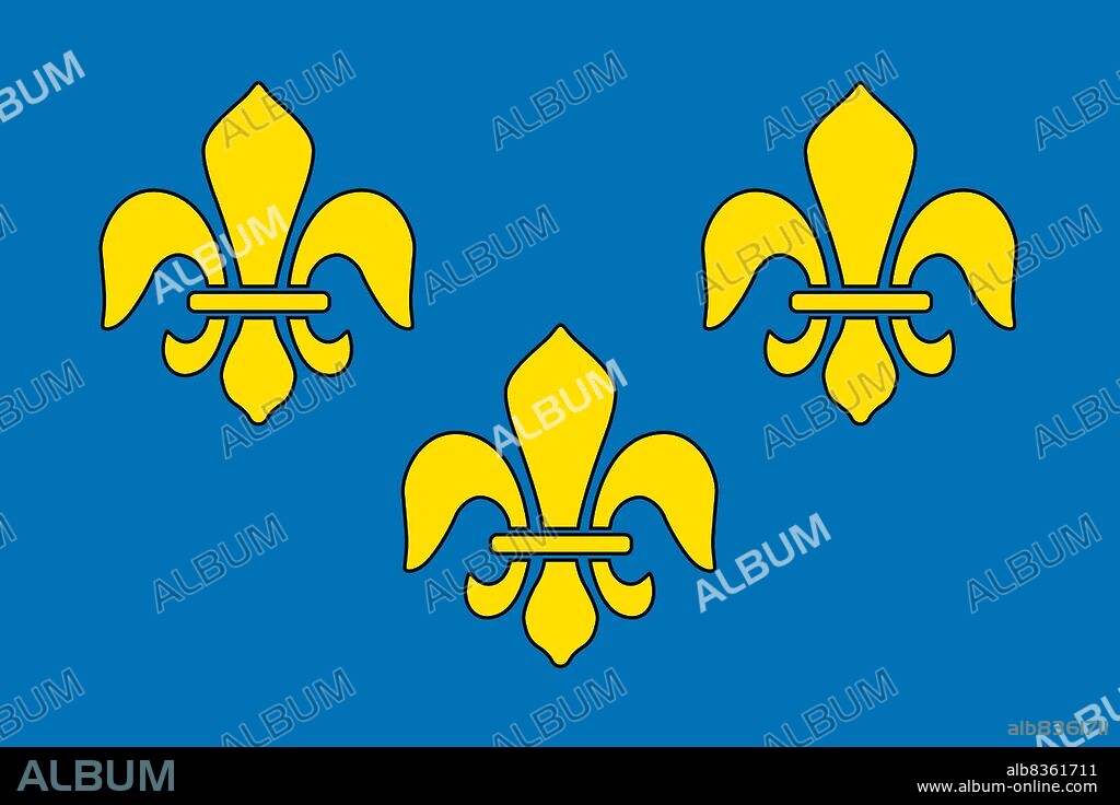 Historical flag of France, a country in Europe, from about 1370 to 1600.