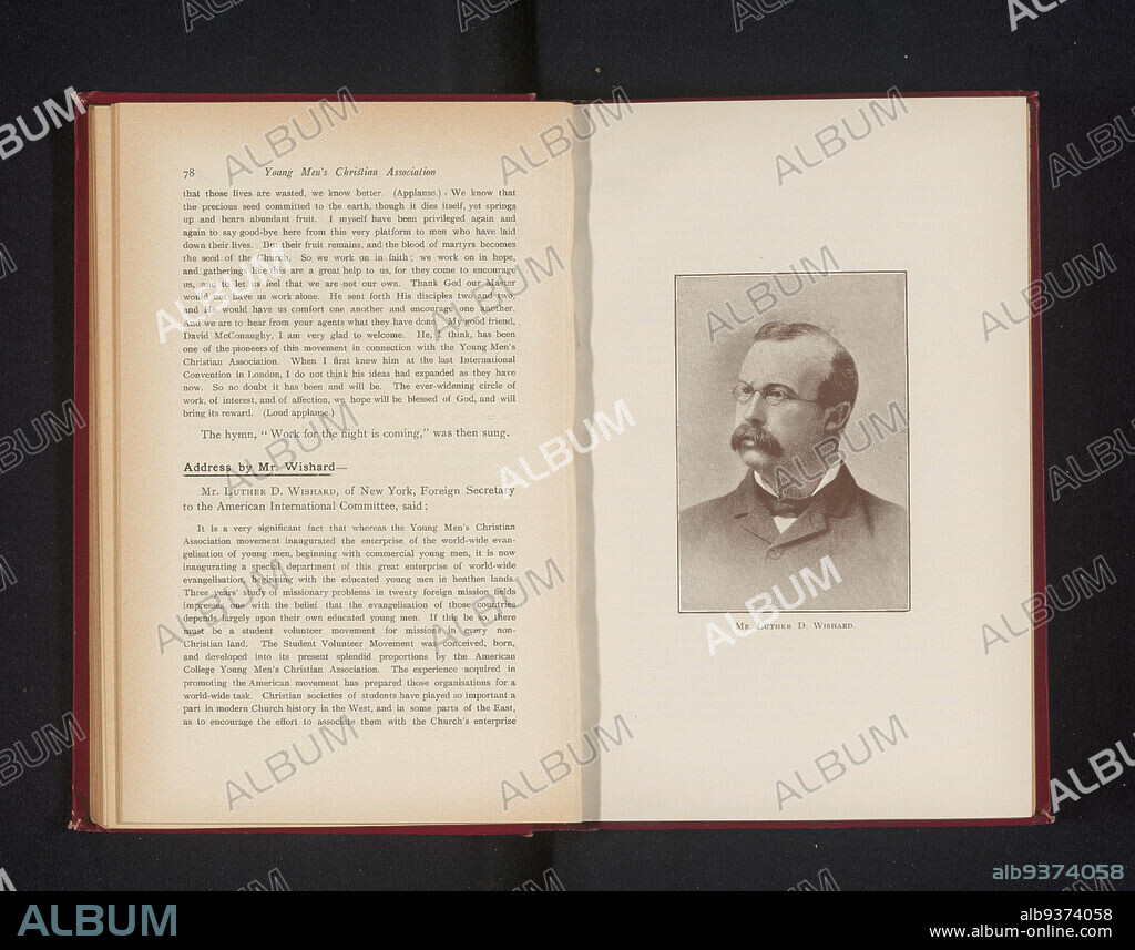 Portrait of Luther De Loraine Wishard, Mr. Luther D. Wishard (title on object), maker: anonymous, c. 1890 - in or before 1895, paper, height 100 mm × width 68 mm.