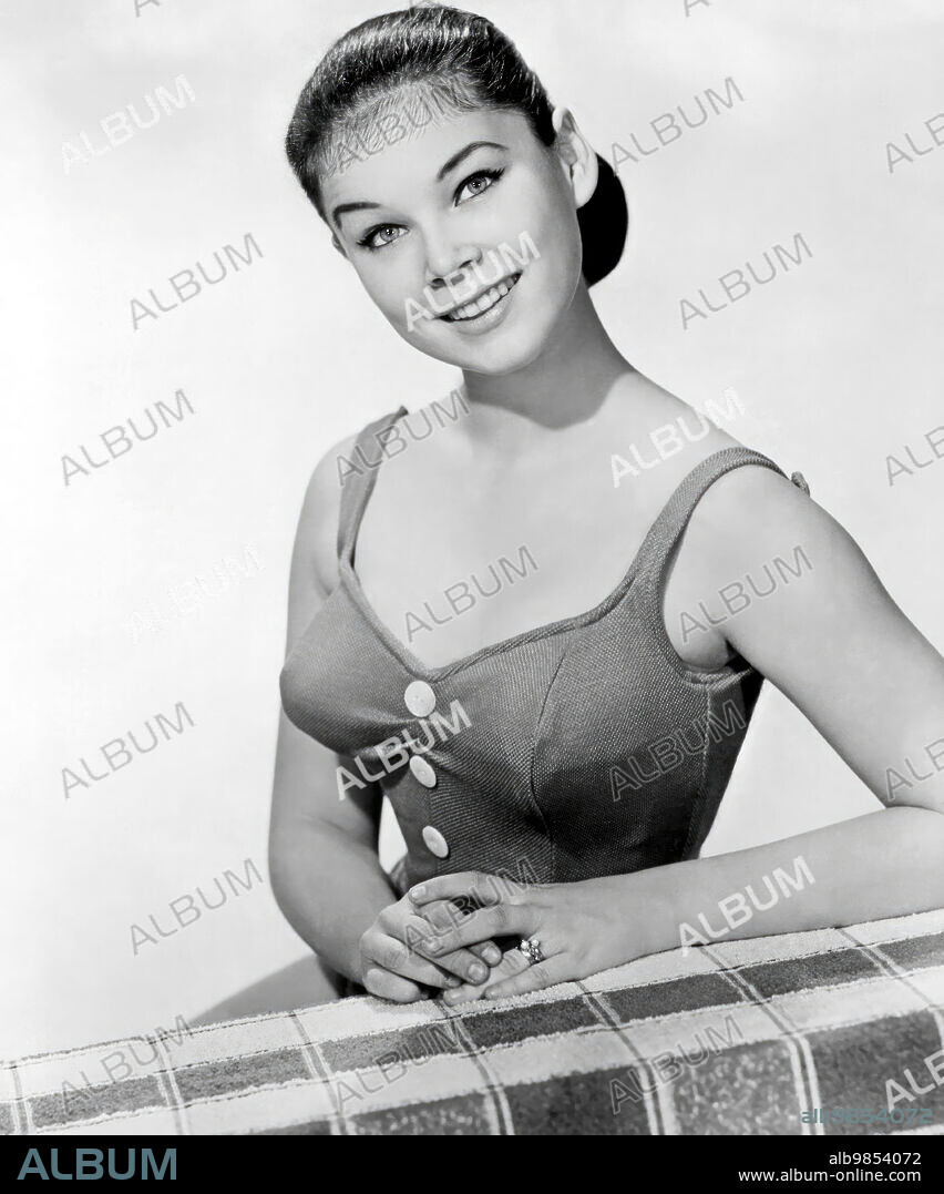 YVONNE CRAIG in THE YOUNG LAND, 1959, directed by TED TETZLAFF. Copyright C.V. Whitney Pictures.