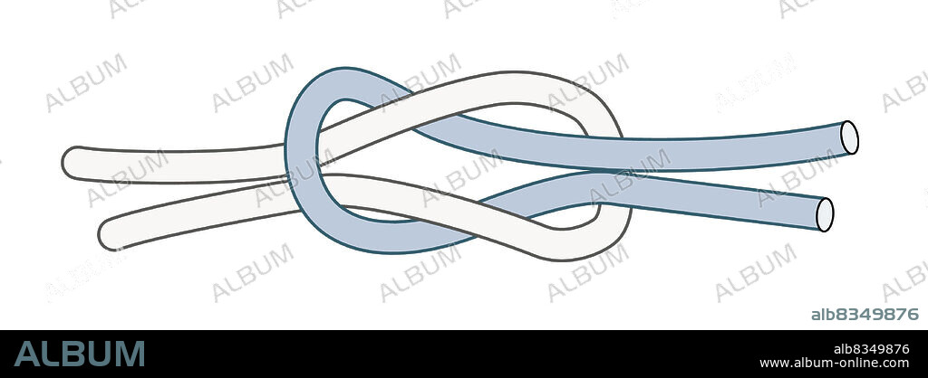 Knot used to join two ropes of equal diameter firmly together.