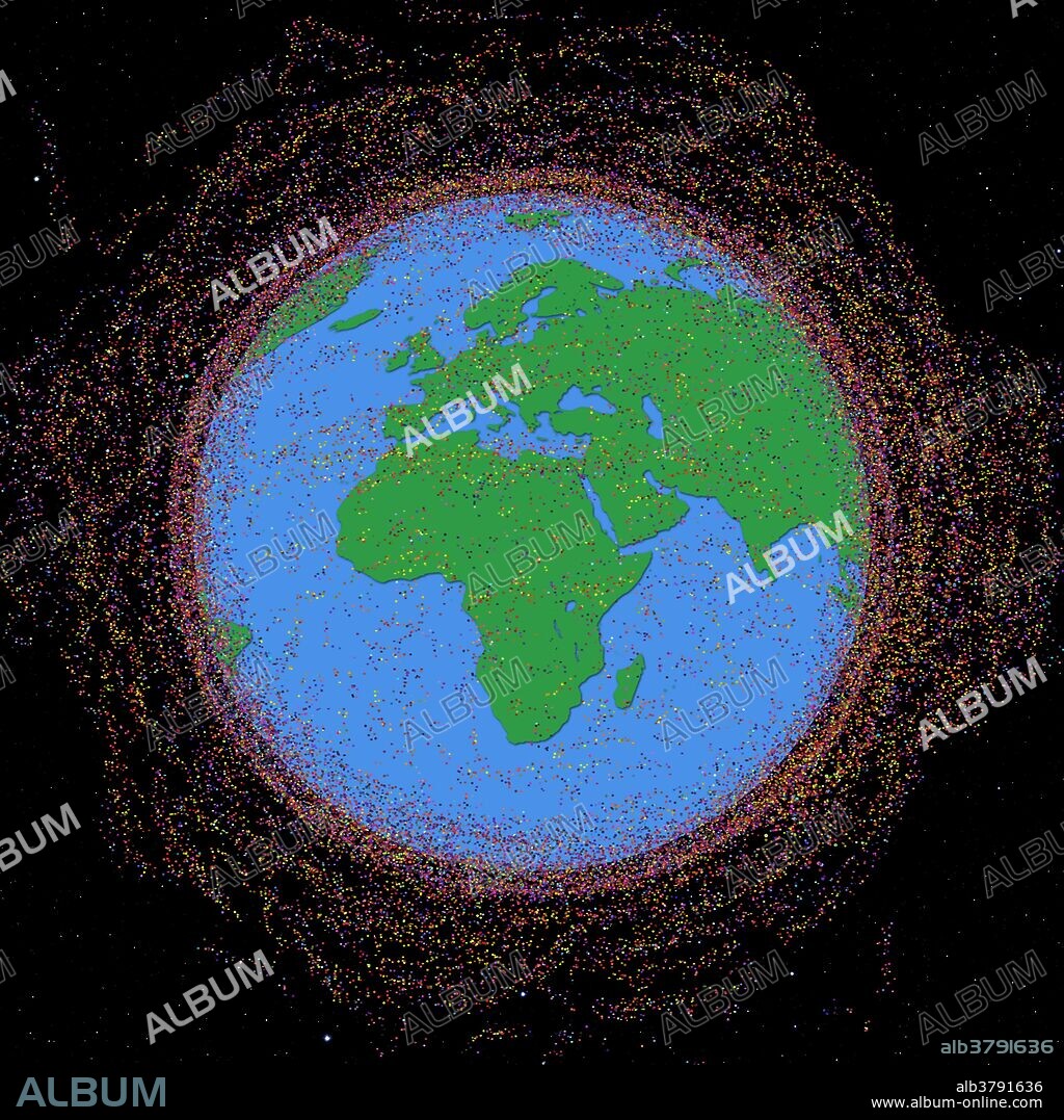 Debris in space. Space debris is the name given to objects orbiting Earth that have been discarded by humans. Such waste can include anything from defunct satellites to small paint flakes. Some of the debris can be dangerous if it collides with spacecraft or with astronauts on space-walks.