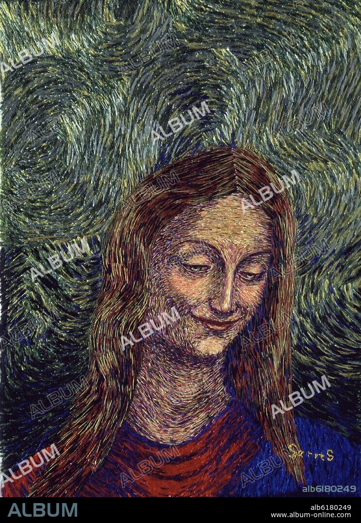 MARIA DOLORES SERRES SENA. BORDADO - VIRGEN MARIA.