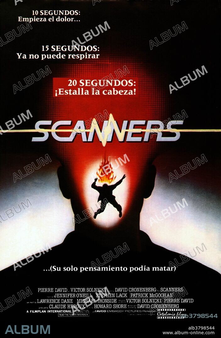 Poster of SCANNERS, 1981, directed by DAVID CRONENBERG. Copyright FILM PLAN INT.