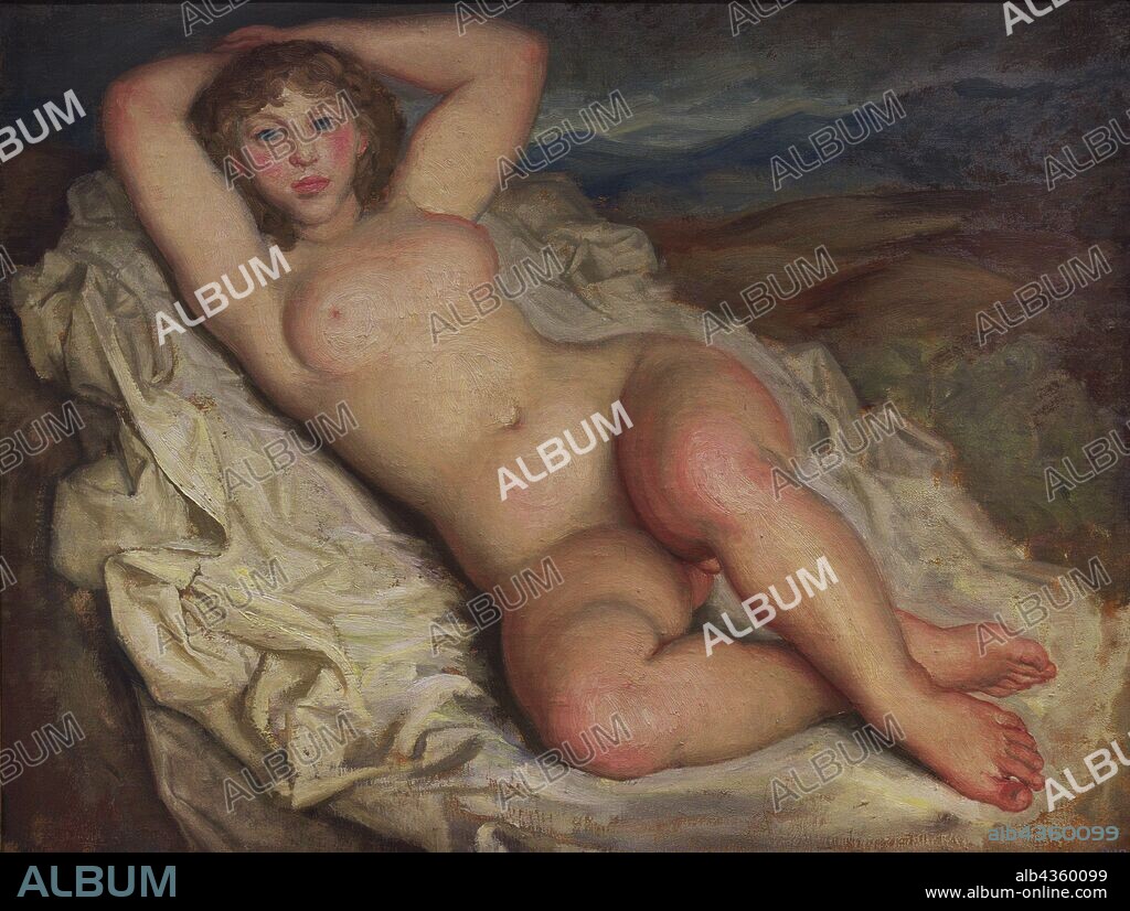 Isaac Díaz Pardo (1920-2012). Pintor español. Desnudo, 1940-1948. Museo de Bellas Artes. La Coruña. Galicia. España. (Depósito del autor) .