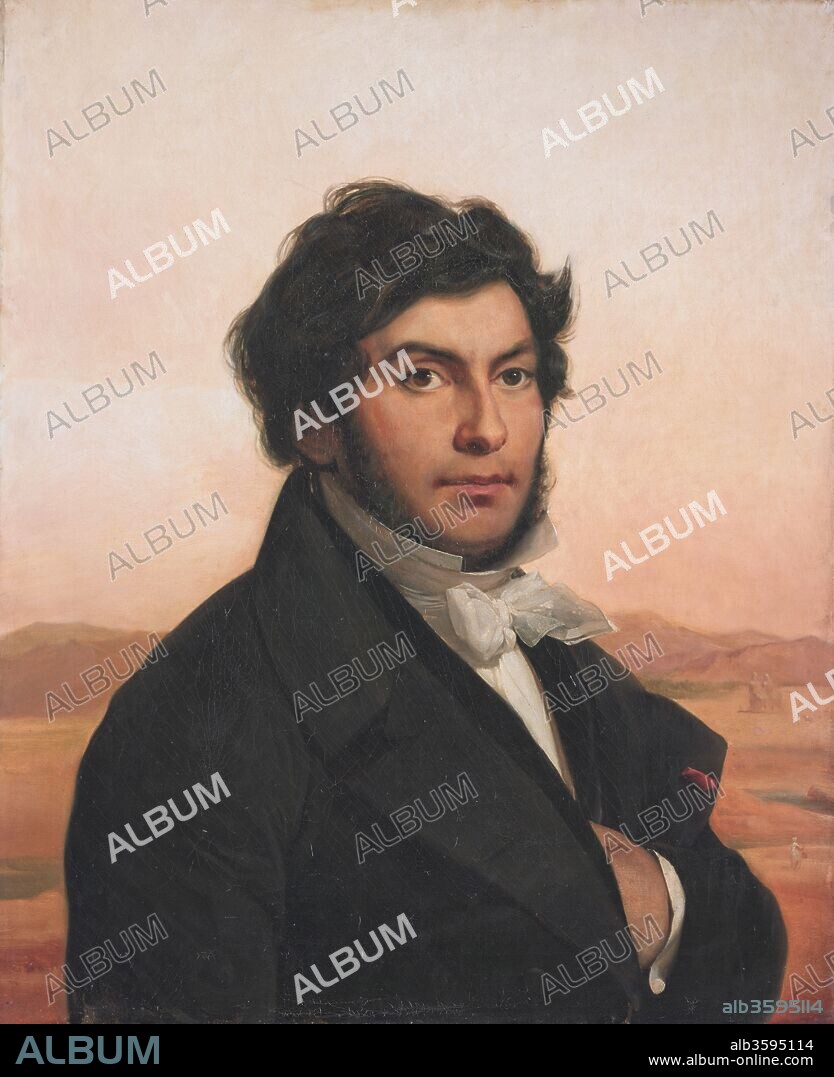 LEON COGNIET. Portrait of Jean-François Champollion (1790-1832).