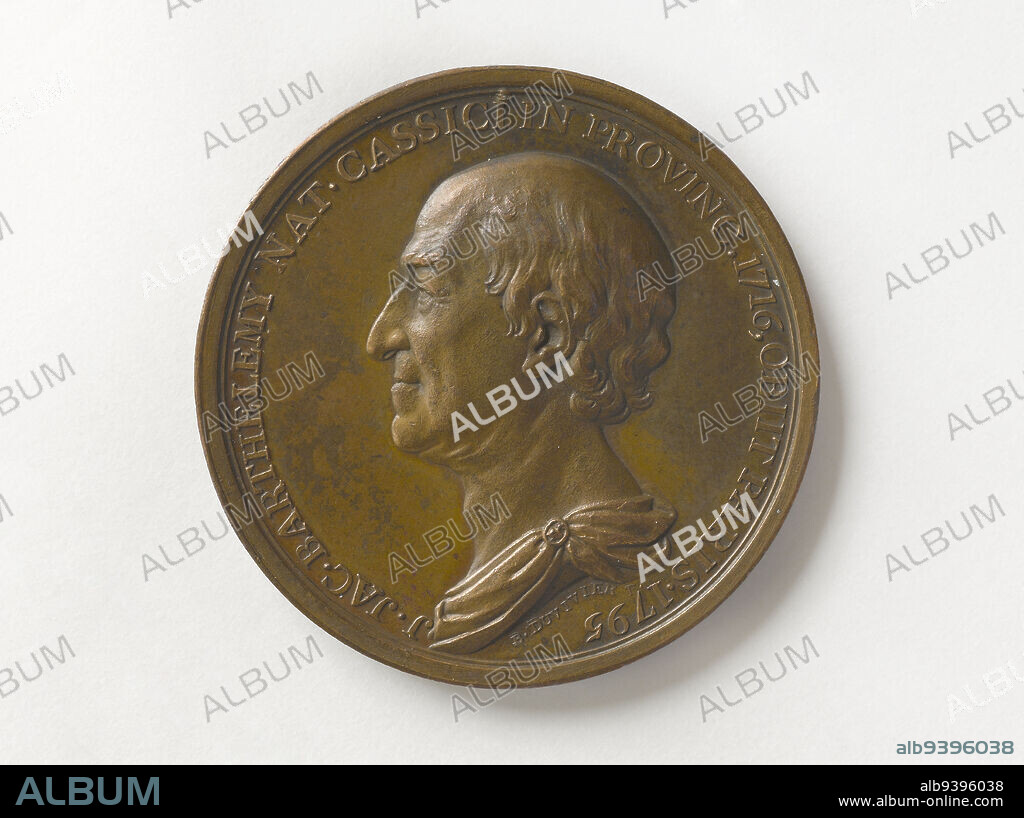Jean-Jacques Barthélemy (1716-1795), Guard of the Cabinet of Medals (1753-1795), 1798, Duvivier, Benjamin, Engraver in medals, In 1798, Numismatics, Medal, Dimensions - Work: Diameter: 4.2 cm, Weight (type dimension): 29.44 g.