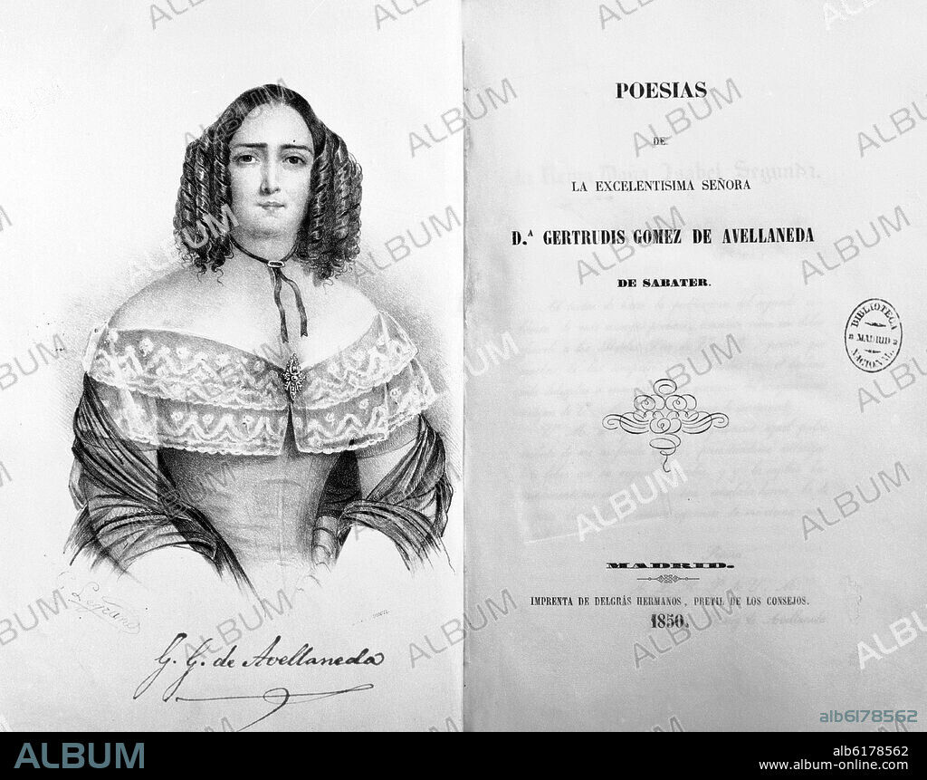 GOMEZ DE AVELLANEDA GERTRUDIS. POESIAS - 1850.