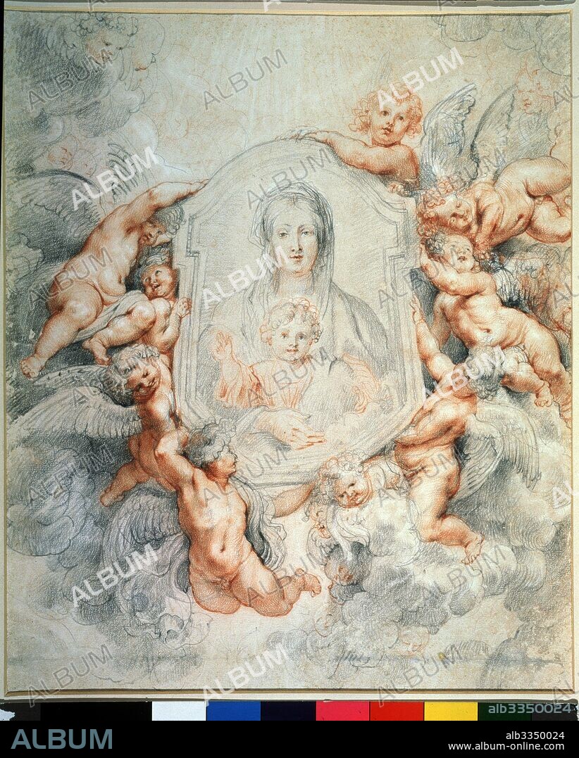 PIETER PAUL RUBENS. Madonna Adored by Angels (Madonna della Vallicella).
