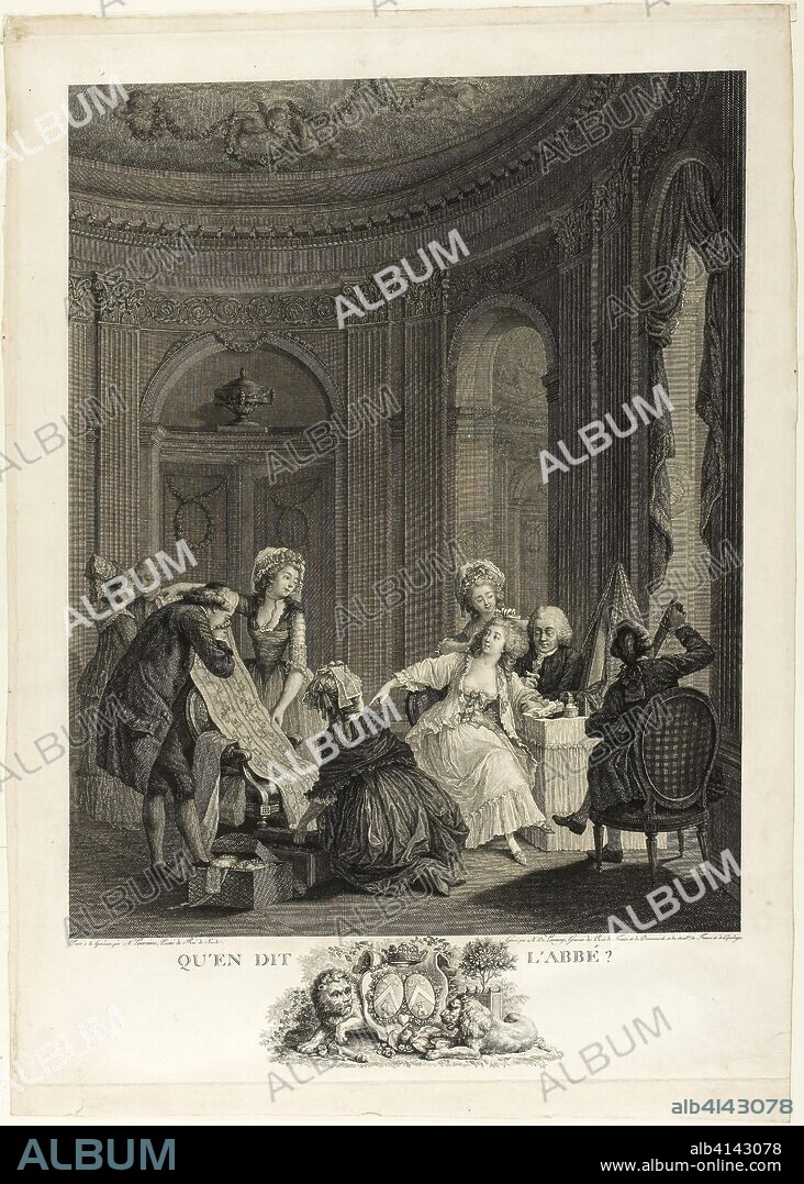 What Does the Abbot Say About It. Nicolas Delaunay (French, 1739-1792); after Nicolas Lavrince (Swedish, 1737-1807). Date: 1759-1792. Dimensions: 450 × 305 mm (image); 480 × 352 mm (plate); 504 × 355 mm (sheet). Engraving in black ink on ivory wove paper. Origin: France.