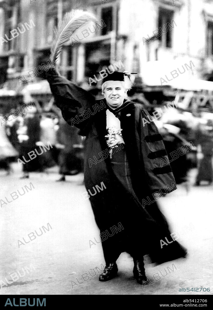 Anna Howard Shaw (February 14, 1847 - July 2, 1919) was a suffragette, physician and one of the first ordained female Methodist ministers in the United States. Susan B. Anthony encouraged her to join the NAWSA. In 1915, she resigned as NAWSA president and was replaced by her ally Carrie Chapman Catt. During WWI, Shaw was head of the Women's Committee of the US Council of National Defense, for which she became the first woman to earn the Distinguished Service Medal. Shaw died only a few months before Congress ratified the 19th Amendment.  No photographer credited, April 3. 1920.