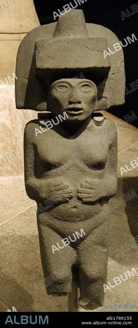 Pre-Colombian period. Huastec civilization. Goddess. Stone sculpture. Mexico, 900-1521 AD. British Museum. London, England, United Kingdom.