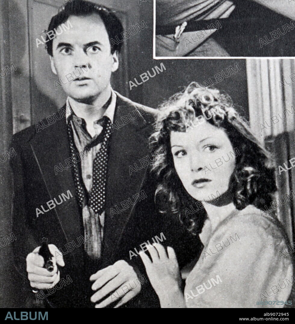 Film still from 'Bond Street' starring Jean Kent, Roland Young, Derek Farr, and Kathleen Harrison.