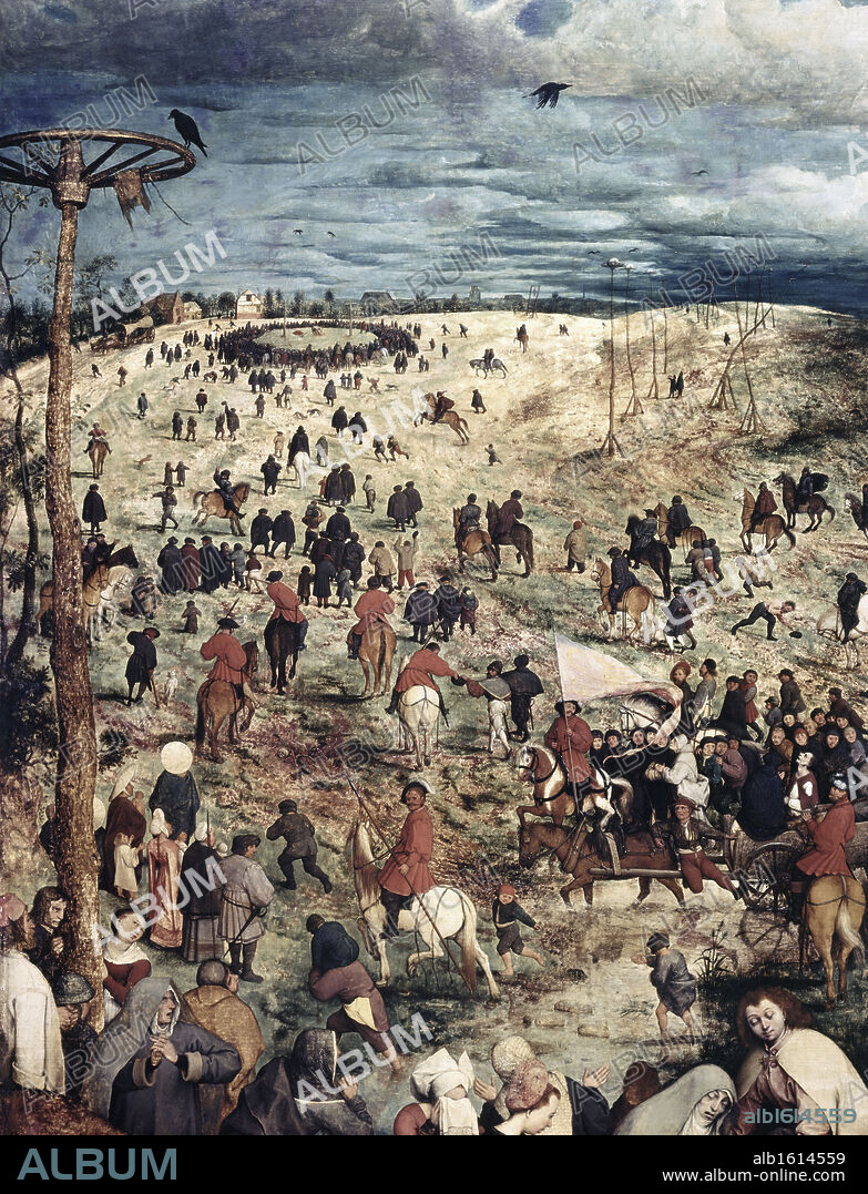 The Procession to Calvary (Detail)  1564  Pieter Bruegel the Elder (ca.1525-1569/Flemish)  Oil on Wood Panel  Kunsthistorisches Museum, Vienna, Austria.