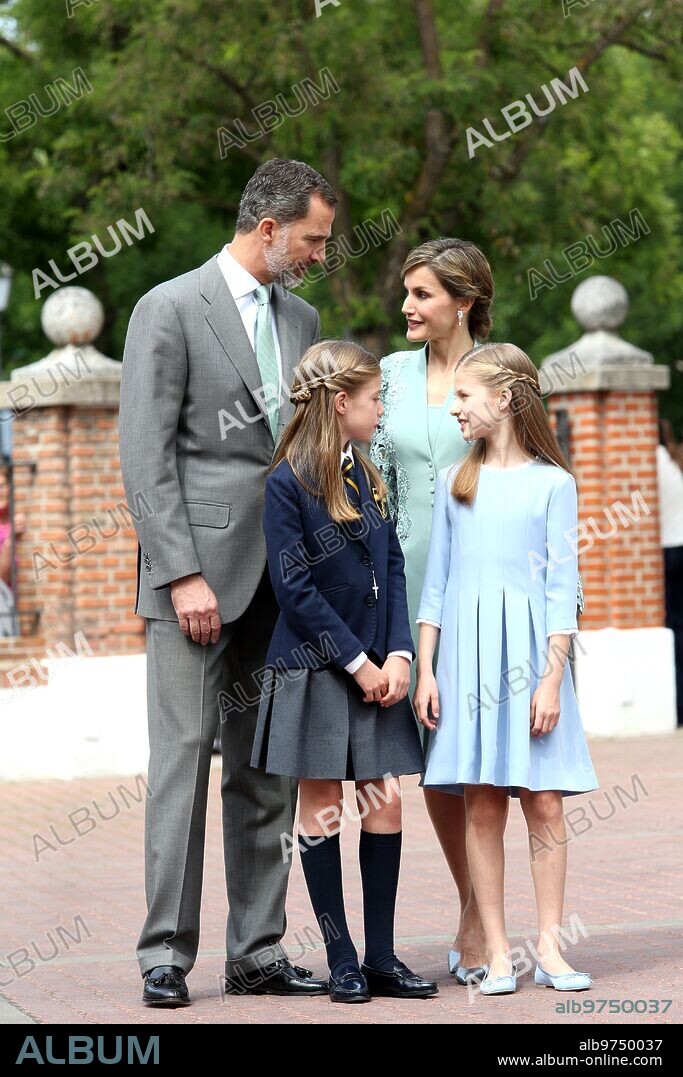 Madrid, 05/17/2017. The royal family at the communion of Infanta Sofía. Photo: Ernesto Acute Archdc.