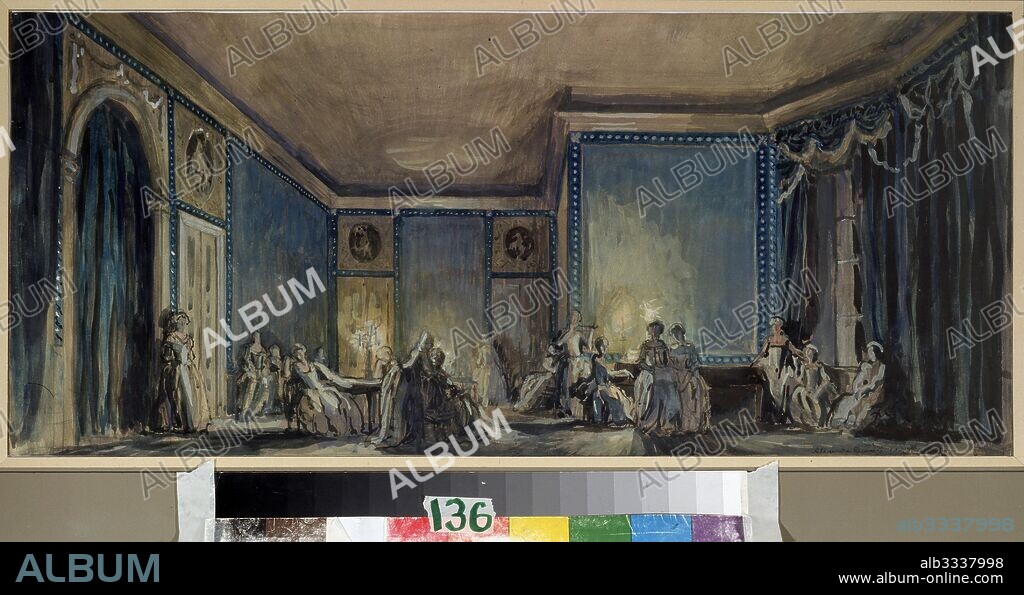 ALEXANDRE BENOIS. Stage design for the opera The Queen of spades by P. Tchaikovsky.