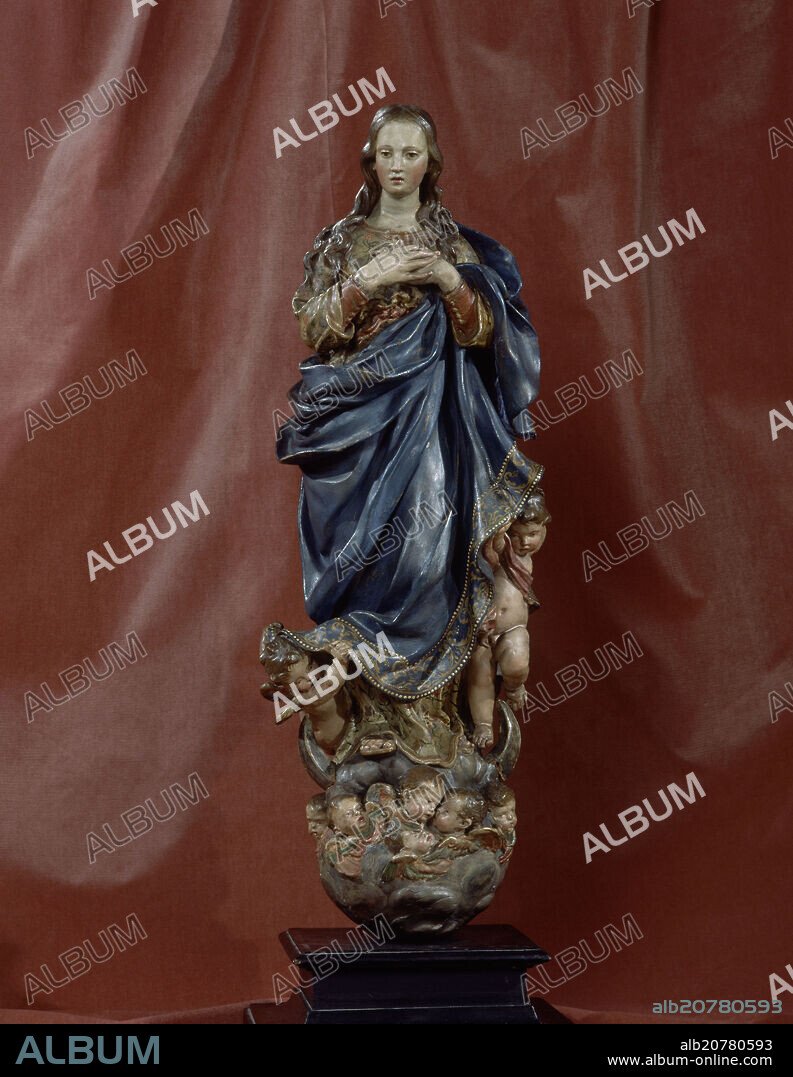 LUISA ROLDAN (1654-1704) LA ROLDANA. INMACULADA CONCEPCION- TALLA/MADERA POLICROMADA.