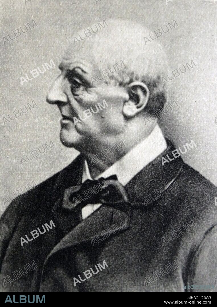 Photographic portrait of Anton Bruckner (1824-1896) an Austrian composer known for his symphonies, masses, and motets. Dated 1890.