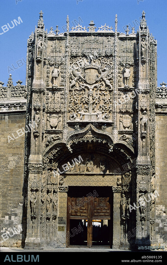 Colegio San Gregorio, fachada (Gótico Isabelino); sede Museo Nacional de Escultura Policromada.