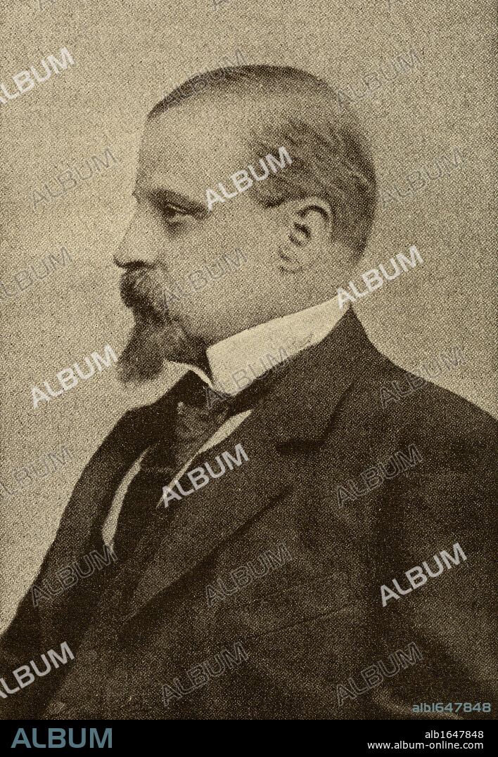 Henryk Sienkiewicz, 1846-1916. Polish novelist.Winner of 1905 Nobel for Literature. From the book "The Masterpiece Library of Short Stories, Russian etc, Volume 13'.