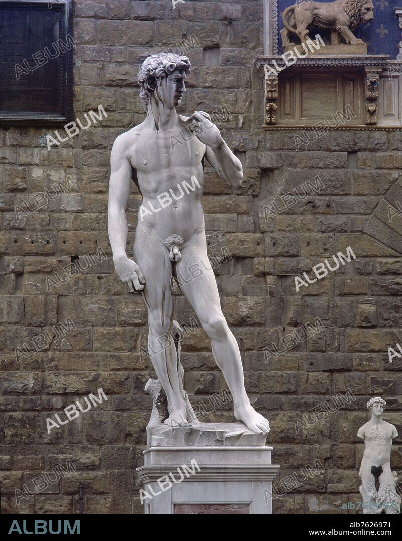 MIGUEL ANGEL (COPIA). EL DAVID - COPIA DEL ORIGINAL SITUADO EN LA PLAZA DE LA SEÑORIA FRENTE AL PALACIO VECCHIO.