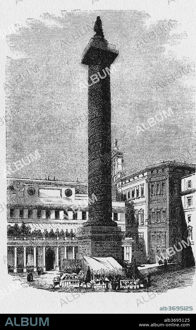 History of Ancient Rome. Column of Antoninus Pius is a Roman honorific column in Rome, Italy, devoted in 161 to the Roman emperor Antoninus Pius, in the Campus Martius, on the edge of the hill now known as Monte Citorio, and set up by his successors, the co. emperors Marcus Aurelius and Lucius Verus.