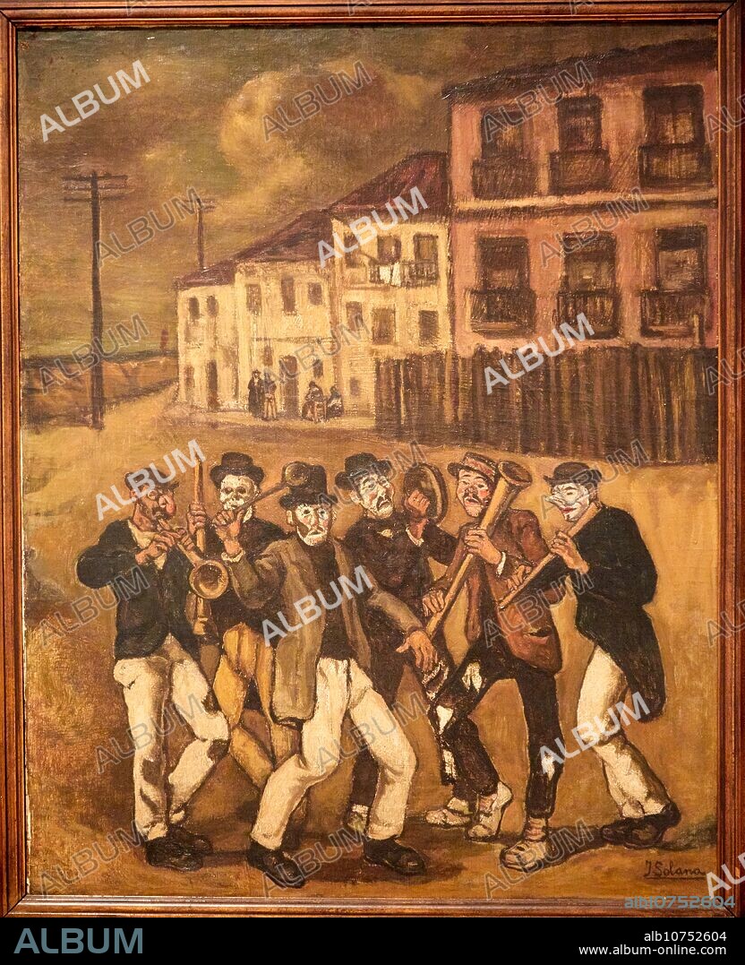 JOSÉ GUTIERREZ SOLANA. Cadiz Street Musicians, 1938, José Gutiérrez Solana, Museo Nacional Centro de Arte Reina Sofia, Madrid, Spain, Europe.