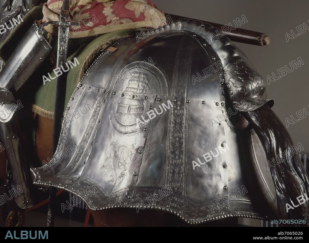 AFAN DE RIBERA PER. DET PARTE TRASERA DE LA ARMADURA DEL CABALLO DEL DQUE DE ALCALA - SIGLO XVI.