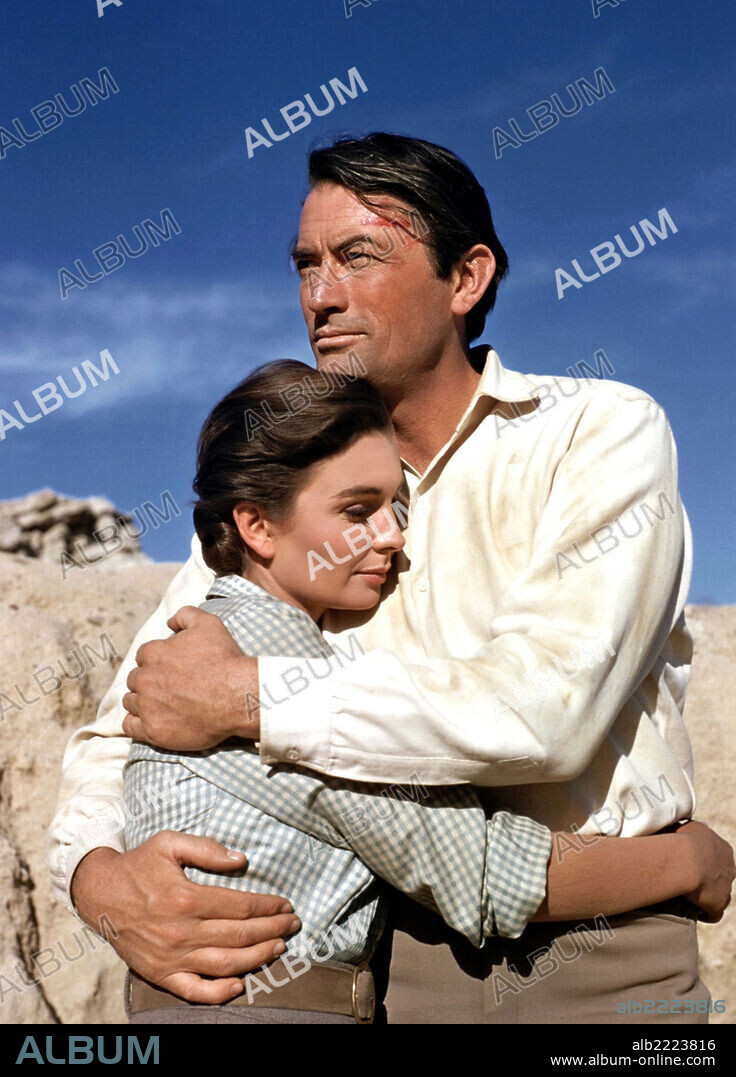 GREGORY PECK and JEAN SIMMONS in THE BIG COUNTRY, 1958, directed by WILLIAM WYLER. Copyright UNITED ARTISTS.