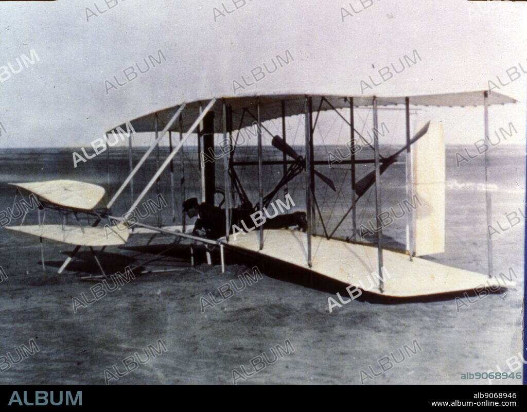 The Wright Flyer was the first successful heavier-than-air powered aircraft. It was designed and built by the Wright brothers. They flew it four times on December 17, 1903, near Kill Devil Hills, about four miles (6.4 km) south of Kitty Hawk, North Carolina.