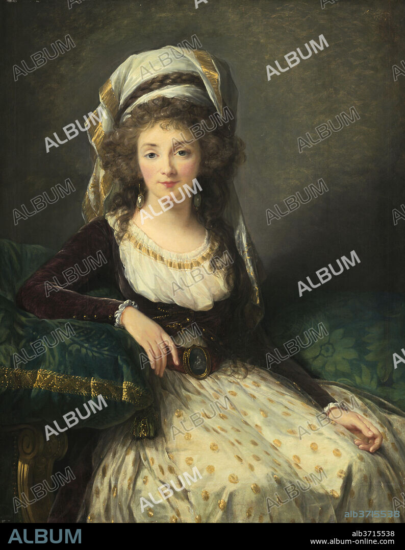 ELISABETH-LOUISE VIGÉE LE BRUN. Madame d'Aguesseau de Fresnes. Dated: 1789. Dimensions: overall: 107 x 83.2 cm (42 1/8 x 32 3/4 in.)  framed: 133.7 x 111.8 cm (52 5/8 x 44 in.). Medium: oil on wood.